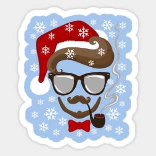 Hipster Holiday Sticker